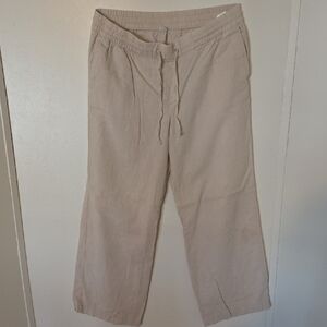 Old Navy Light Tan Linen Pants